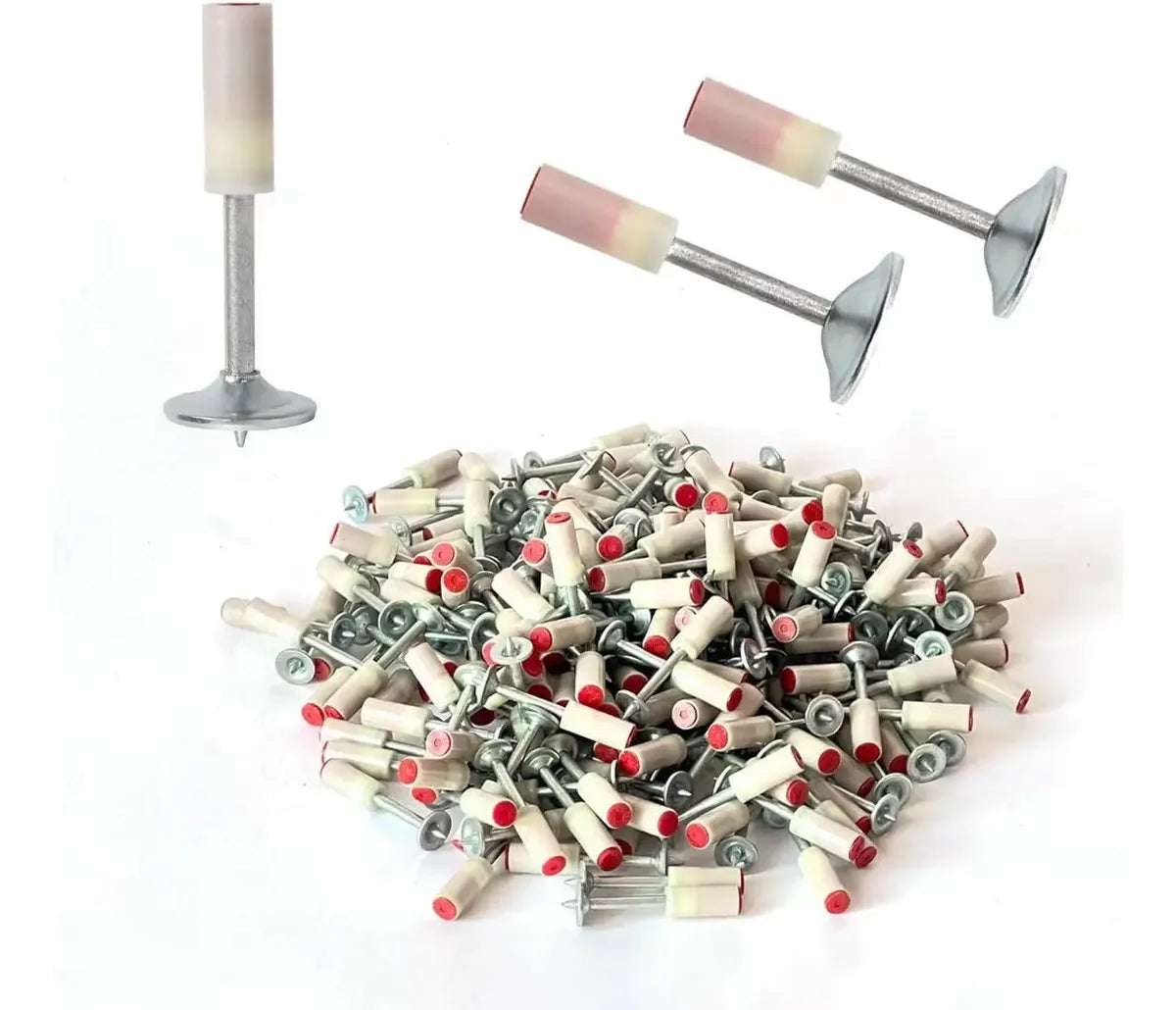 Kit Pistola Manual para Concreto + Gafas de Protección + 100 Clavos Fulminantes