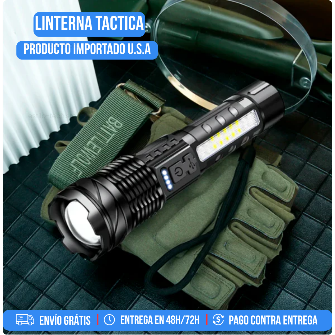 Linterna Tactica Led Recargable PB-2063