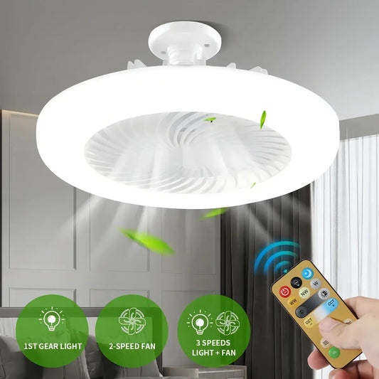 Lámpara Ventilador De Techo Con Control