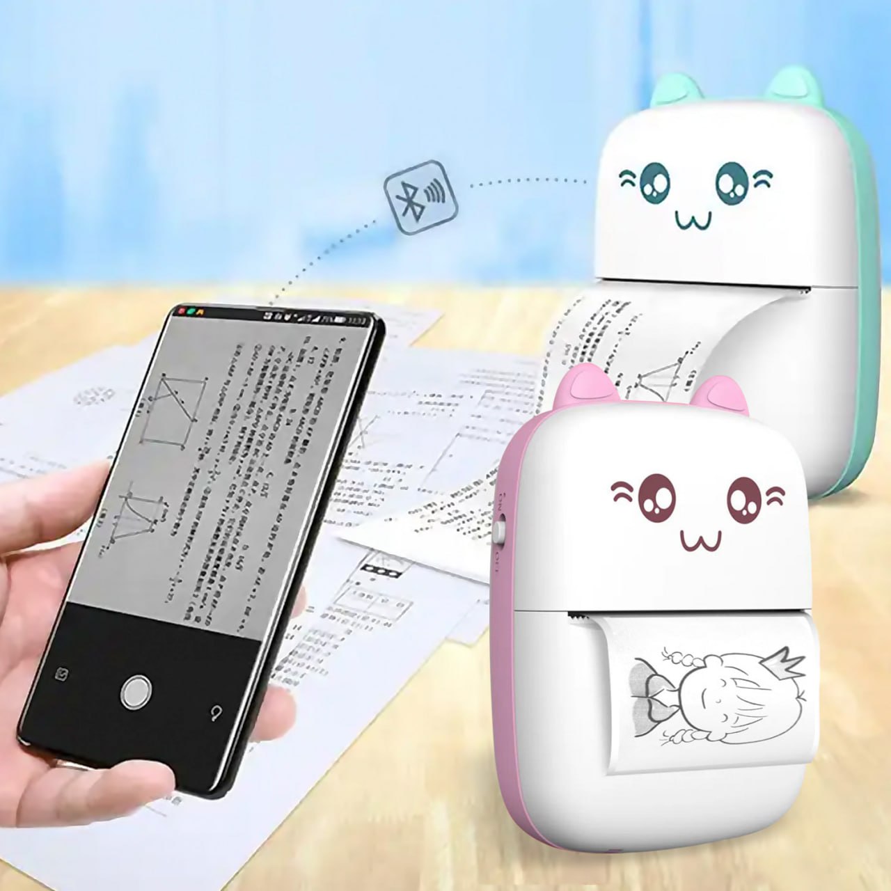 ⚡ 🐱 MINI IMPRESSORA TÉRMICA PORTÁTIL